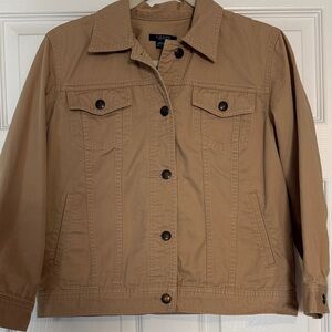 Chaps Light Brown Utility Jacket for Women